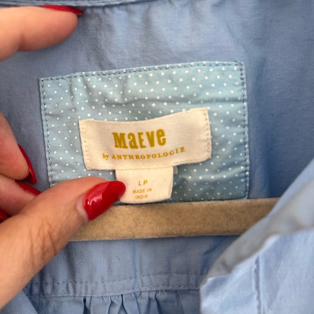 Anthropologie Maeve Sky Blue Dress - Picture 6 of 7